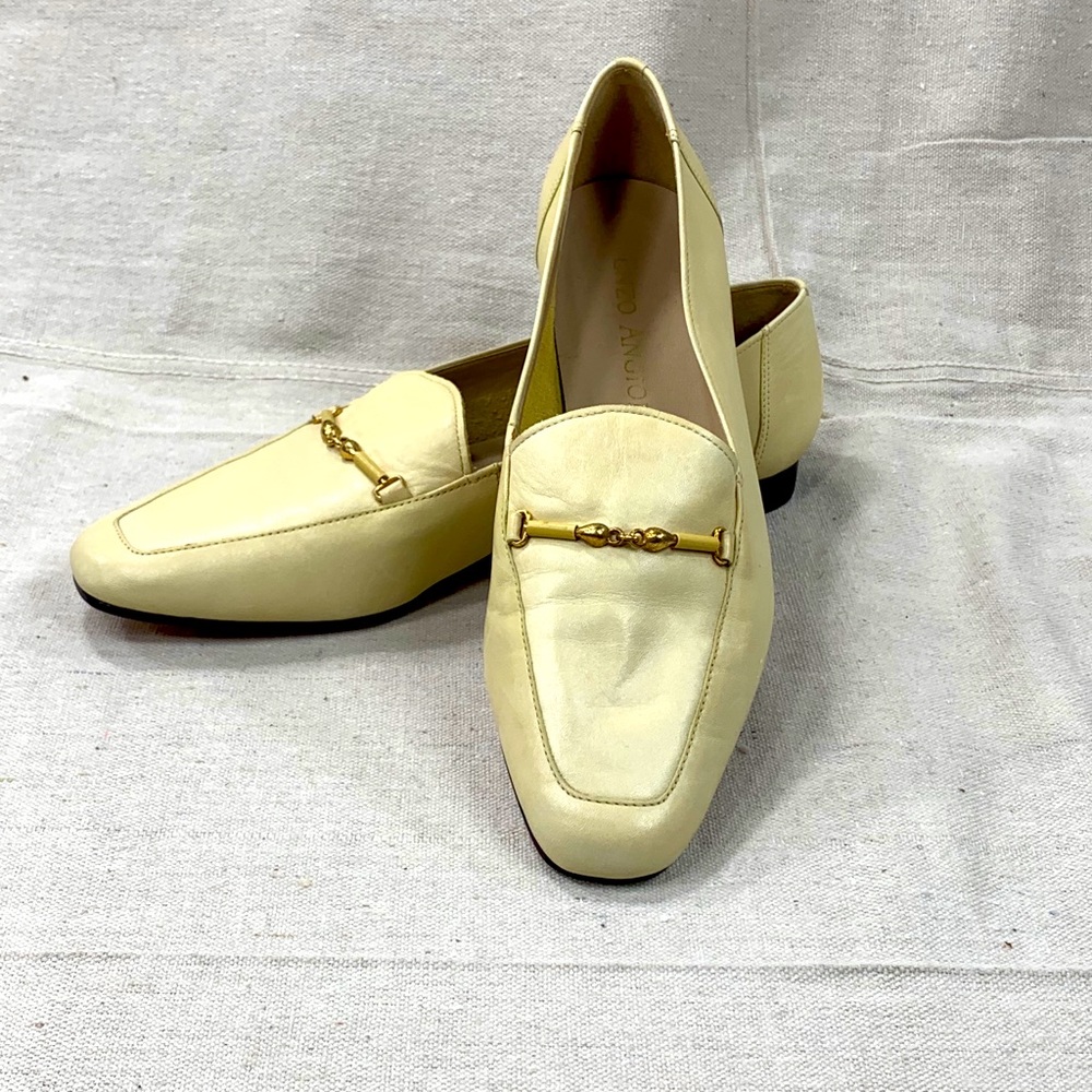 Enzo Angiolini Cream Leather Loafers 9M